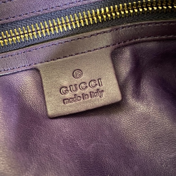 Authentic Gucci Jackie Purple Python & Suede Hobo - Picture 7 of 13